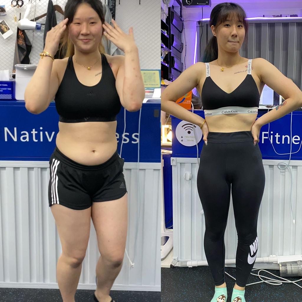 Cherry 三個月減脂成果 75kg至68kg Native Fitness