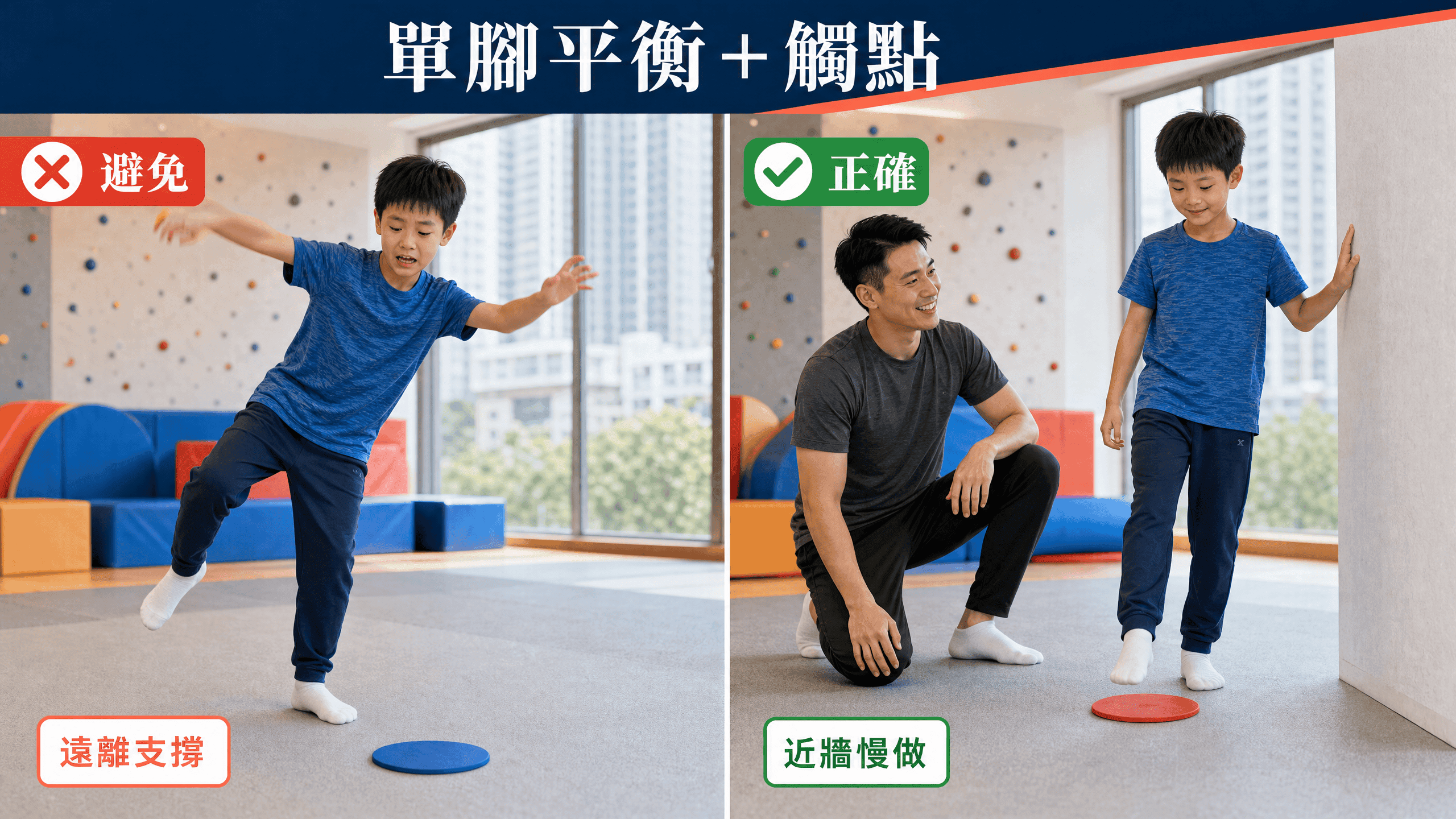 兒童單腳平衡訓練