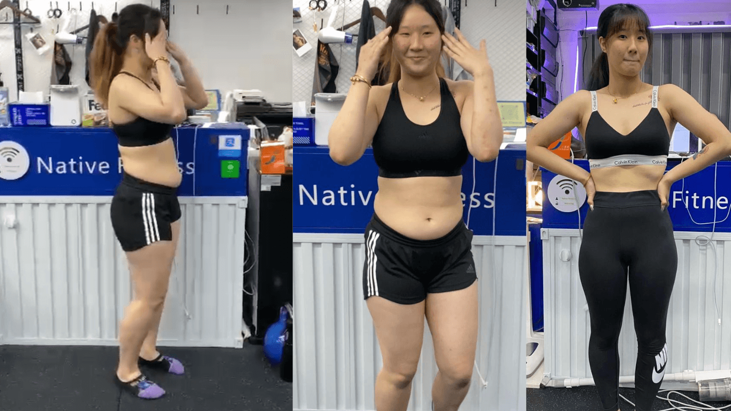 荔枝角減脂成功個案 Cherry 20歲 75kg減至68kg Native Fitness